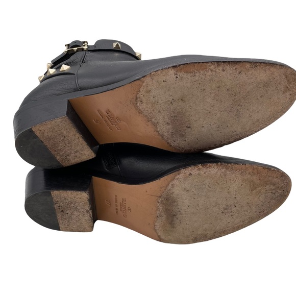 Valentino Garavani Rockstud Leather Bootie Black - Picture 7 of 9